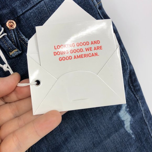 Good American Good Waist Destroyed Distress 0 /25 - Picture 5 of 6